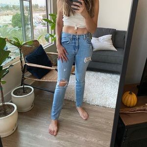 Levi’s 501 skinny jeans, medium-light wash